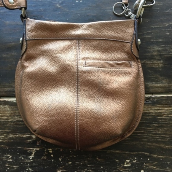 B. Makowsky Crossbody Bag Bronze Leather - Picture 5 of 11